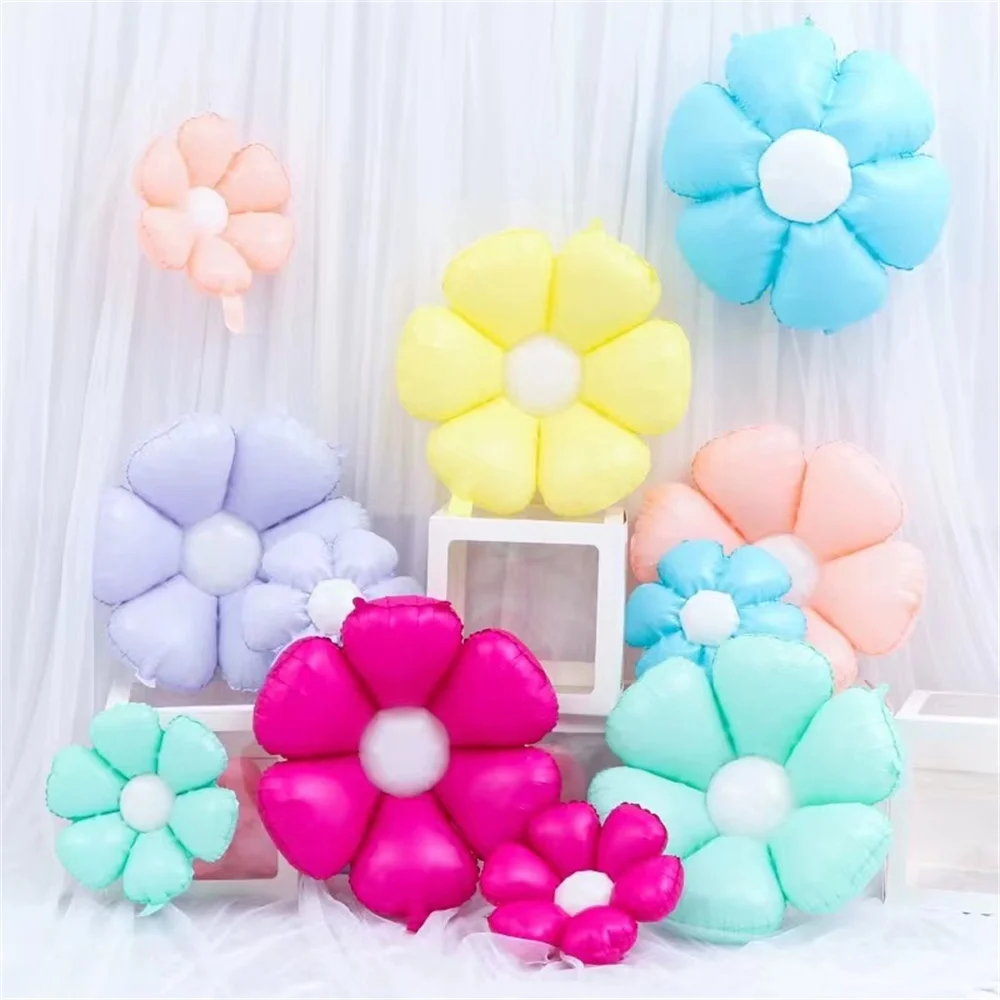 

6Pcs/Set Candy Color Daisy Balloon SunFlower Foil Balloons Photo Props Wedding Birthday Party Decorations