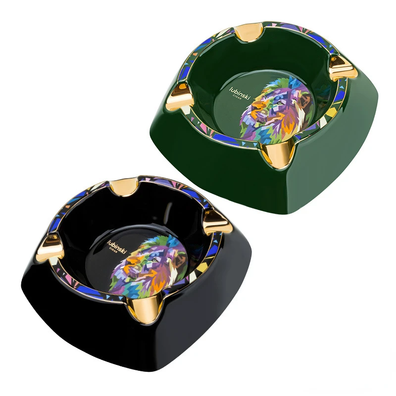 Cigar Ashtray Four Smoke Trough Ceramic Painted Gilt Ashtray Gift Box Christmas Gift
Cigar Ashtray Four Smoke Trough Ceramic Painted Gilt Ashtray Gift Box Christmas Gift