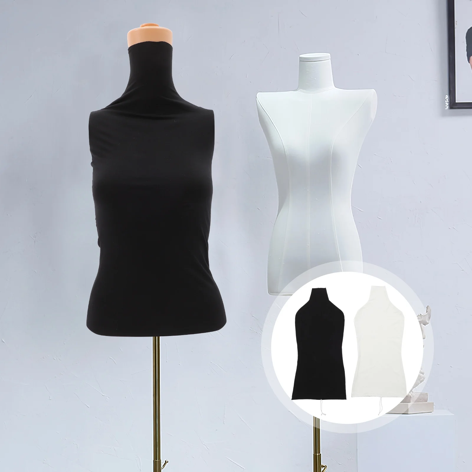 2 Pcs Manquin Dress Form Cover Stretchy Mannequin Display Torso Black Outfit Upper Body Maniquins Female Accessories Cloth
2 Pcs Manquin Dress Form Cover Stretchy Mannequin Display Torso Black Outfit Upper Body Maniquins Female Accessories Cloth