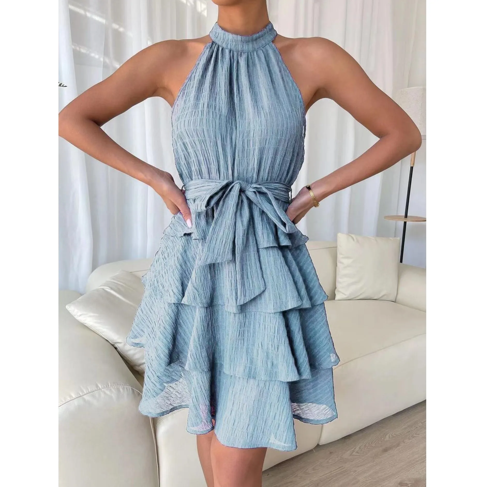 Elegant Summer Women Dress Solid O-neck Sleeveless Party Club Mini Dress Large Swing Casual Loose Sundress Vestidos Dresses
Elegant Summer Women Dress Solid O-neck Sleeveless Party Club Mini Dress Large Swing Casual Loose Sundress Vestidos Dresses