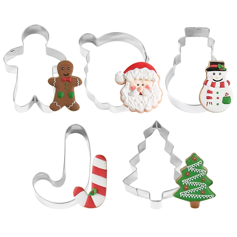 5pcs Christmas Cookie Cutter Santa Clause Gingerbread Man Snowman Biscuit Mould Christmas Cake Decoration Tool DIY Baking Supply
5pcs Christmas Cookie Cutter Santa Clause Gingerbread Man Snowman Biscuit Mould Christmas Cake Decoration Tool DIY Baking Supply
