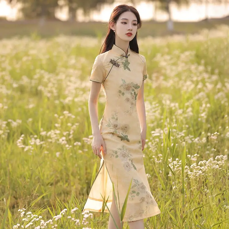 Yourqipao Chinese Women Evening Cheongsam Dresses New Autumn Long Qipao Traditional Hanfu Skirt Daily Reception Prom Gowns
Yourqipao Chinese Women Evening Cheongsam Dresses New Autumn Long Qipao Traditional Hanfu Skirt Daily Reception Prom Gowns