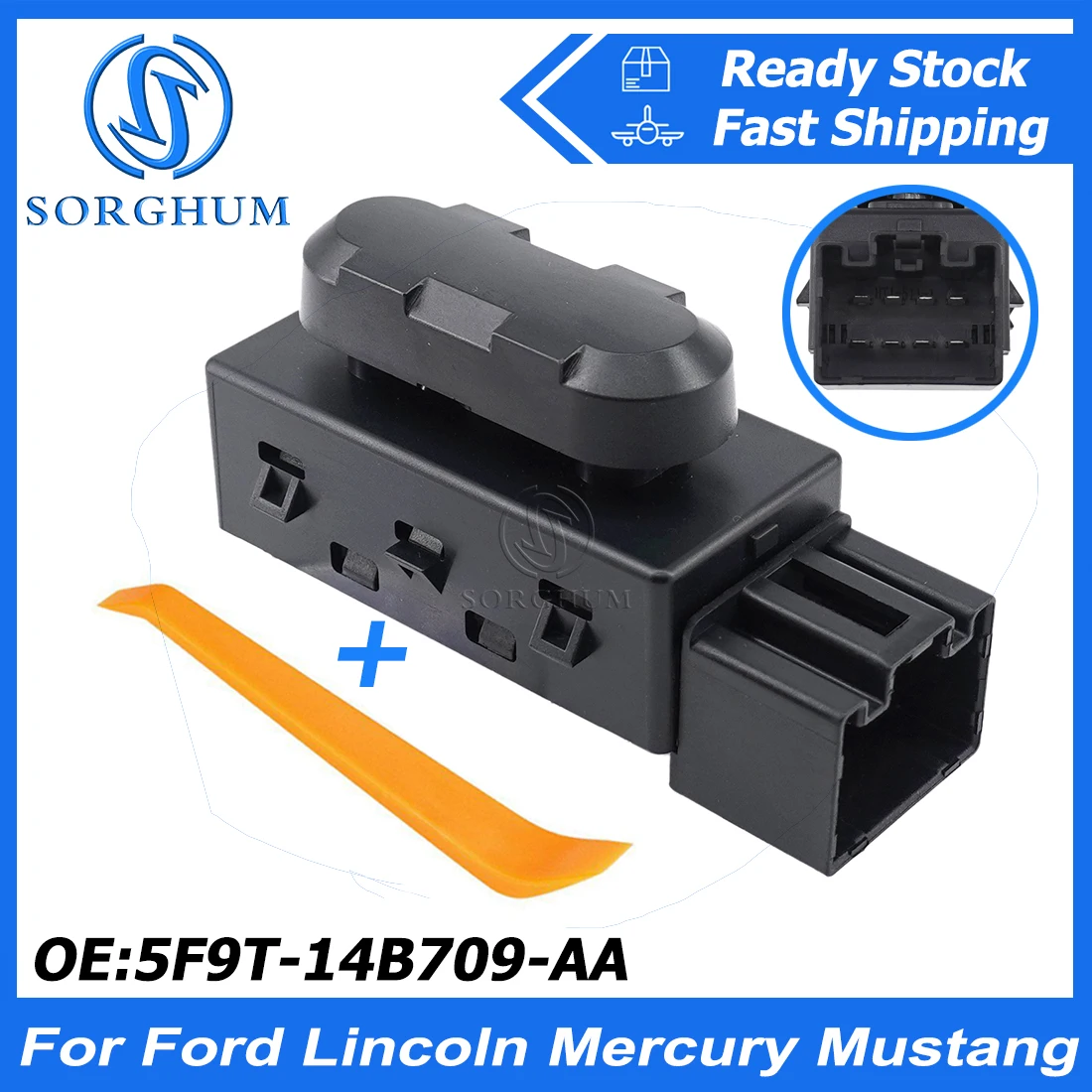 

Driver & Passenger Side Power Seat Switch 5F9T-14B709-AA 9L3T-14B709-AA for Ford Lincoln Mercury Mustang Edge Escape Expedition