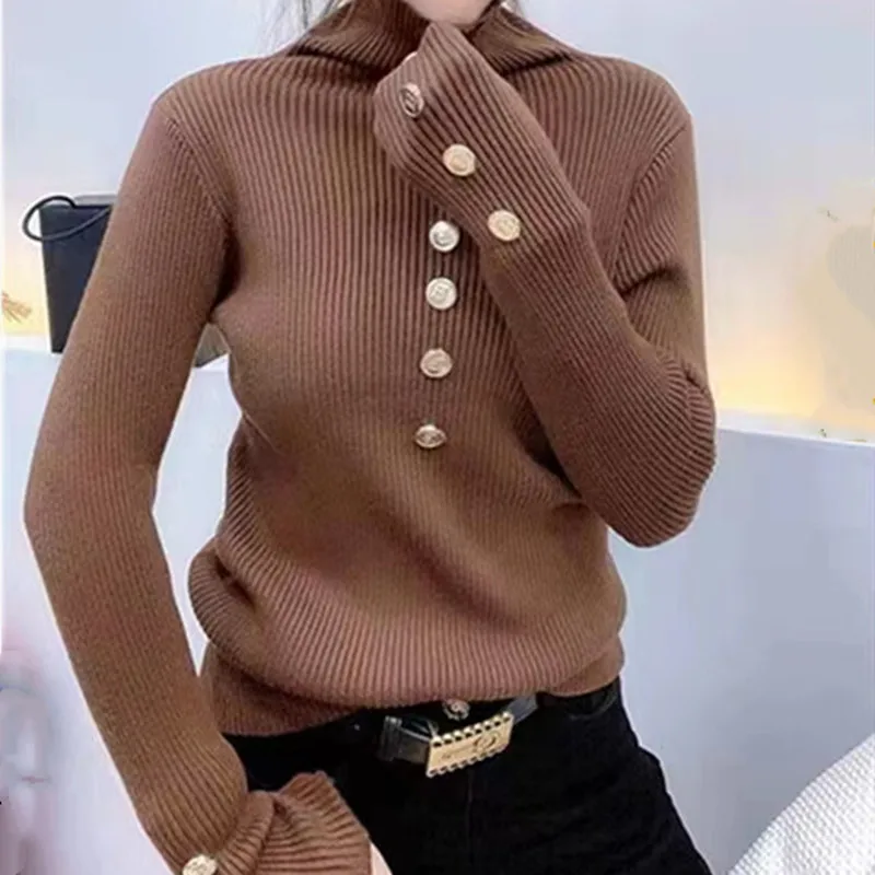 Новинка 2023, осенне-зимний свитер в повседневном стиле, Женский облегающий свитер в Корейском стиле, Женская водолазка
Новинка 2023, осенне-зимний свитер в повседневном стиле, Женский облегающий свитер в Корейском стиле, Женская водолазка