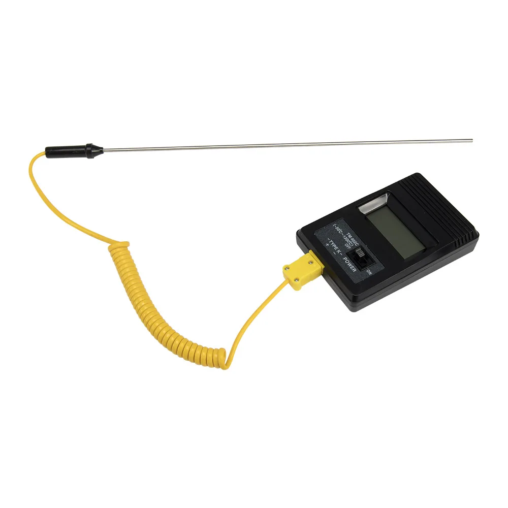 

TM-902C 3*300mm straight probe head thermocouple digital K type LCD thermometer without battery