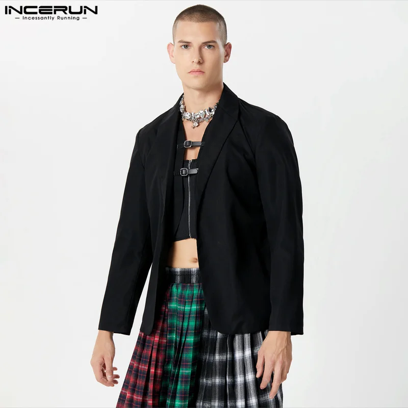 INCERUN Men Blazer Solid Color Lapel Button Long Sleeve Streetwear Casual Suits Men 2023 Party Fashion Leisure Male Coats S-5XL
INCERUN Men Blazer Solid Color Lapel Button Long Sleeve Streetwear Casual Suits Men 2023 Party Fashion Leisure Male Coats S-5XL