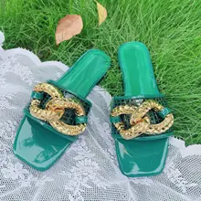 Plus Size Slides for Women's Slippers Summer 2022 New Fashion Retro Metal Button Square Head High Quality Flat Slippers Women's
Plus Size Slides for Women's Slippers Summer 2022 New Fashion Retro Metal Button Square Head High Quality Flat Slippers Women's