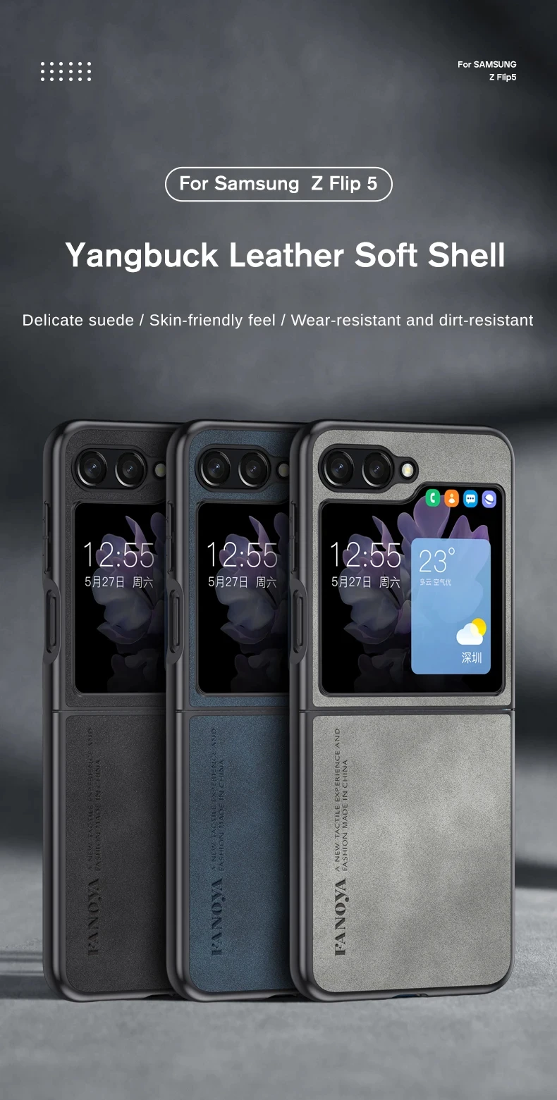 Étui en cuir de mouton vintage pour Samsung Galaxy Z Flip4 Flip5 Flip3 5g, Flip 5 4 3, coque arrière rétro antichoc pour hommes, luxe Zflip 6