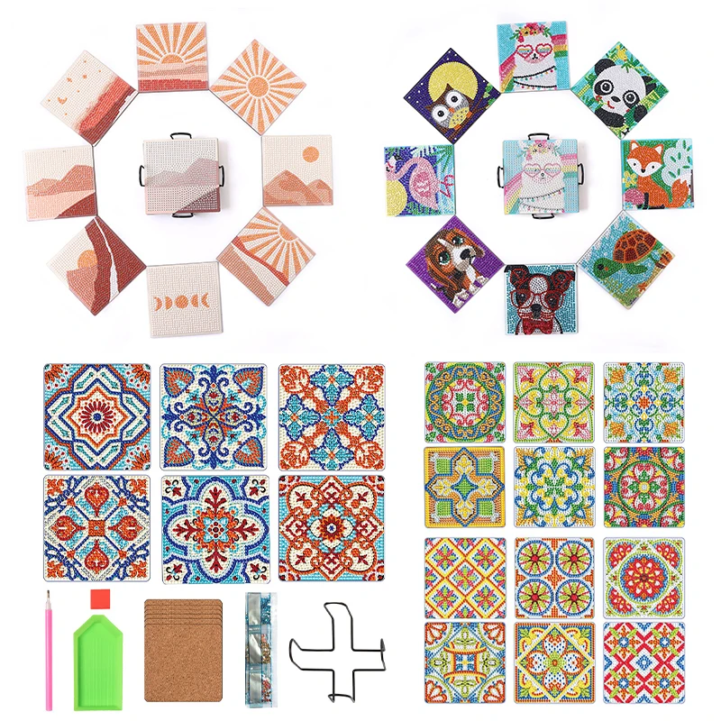 New DIY Diamond Painting Coaster Mandala and Animal Drink Cup Cushion Nonslip Table Placemat Insulation Pad Kitchen Supplies Kit
New DIY Diamond Painting Coaster Mandala and Animal Drink Cup Cushion Nonslip Table Placemat Insulation Pad Kitchen Supplies Kit
