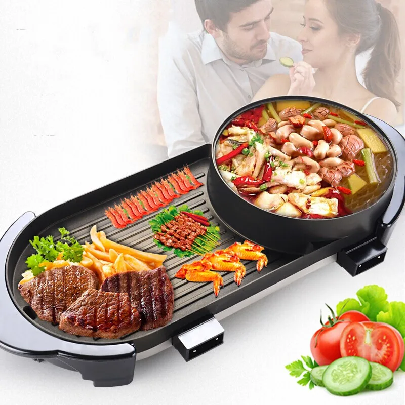 Household Barbecue Grill Barbecue Pot Barbecue Pot Roasting and Shabu-shabu All-in-one Dual-use Independent Temperature Control
Household Barbecue Grill Barbecue Pot Barbecue Pot Roasting and Shabu-shabu All-in-one Dual-use Independent Temperature Control