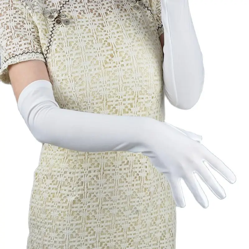Halloween Ladies thin sexy gloves bright anti-pearl milk silk touch screen elastic long gloves Party Accessories 50cm
Halloween Ladies thin sexy gloves bright anti-pearl milk silk touch screen elastic long gloves Party Accessories 50cm