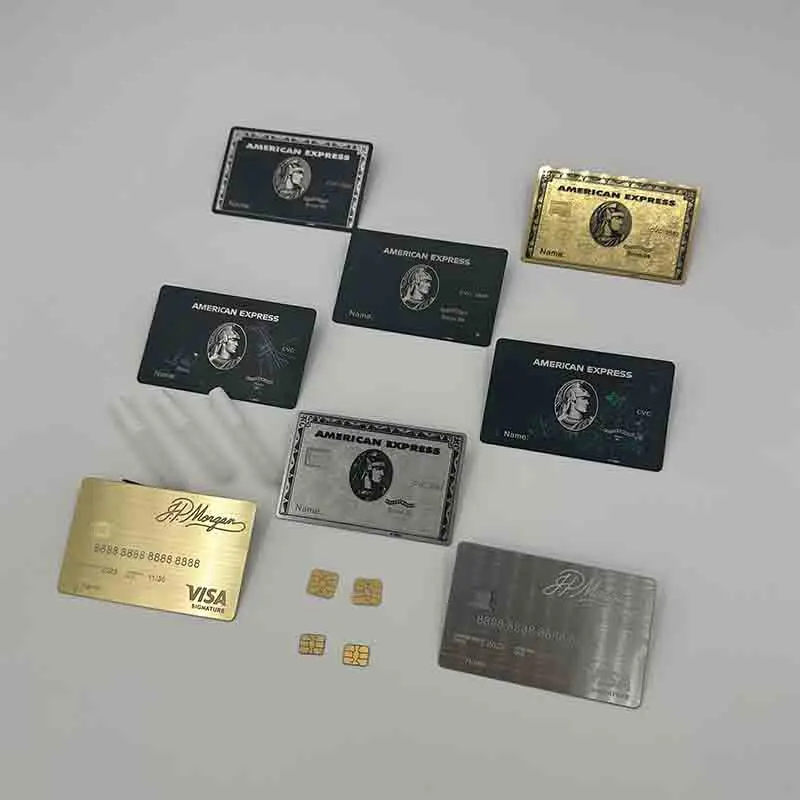 

4442, Китай, заводская цена, металлическая пустая банковская карта с слотом для чипа, магнитная полоса, черная Кредитная карта