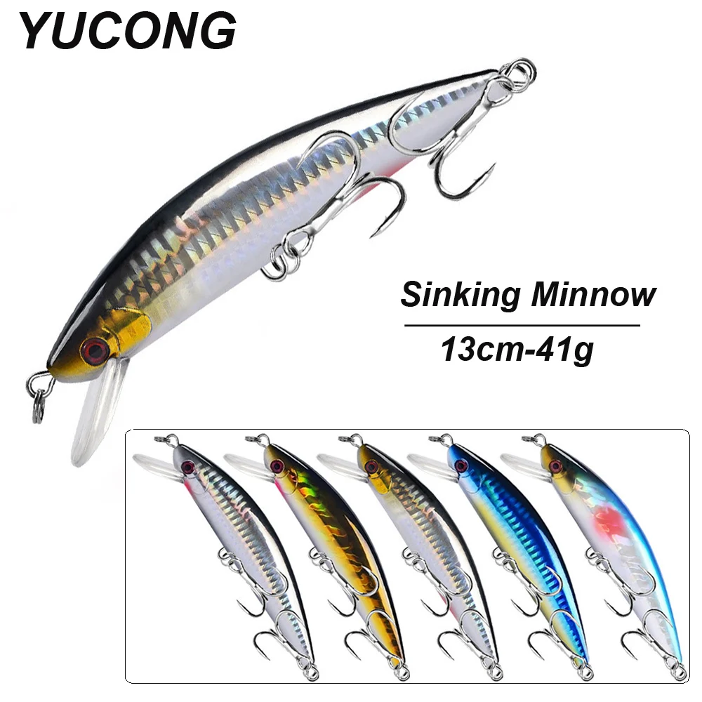 YUCONG 1PX Троллинг на маленькую рыбешку Lure 130 мм-41 г, Тонущая рыболовная приманка, шумная жесткая приманка с антиржавым крючком
YUCONG 1PX Троллинг на маленькую рыбешку Lure 130 мм-41 г, Тонущая рыболовная приманка, шумная жесткая приманка с антиржавым крючком