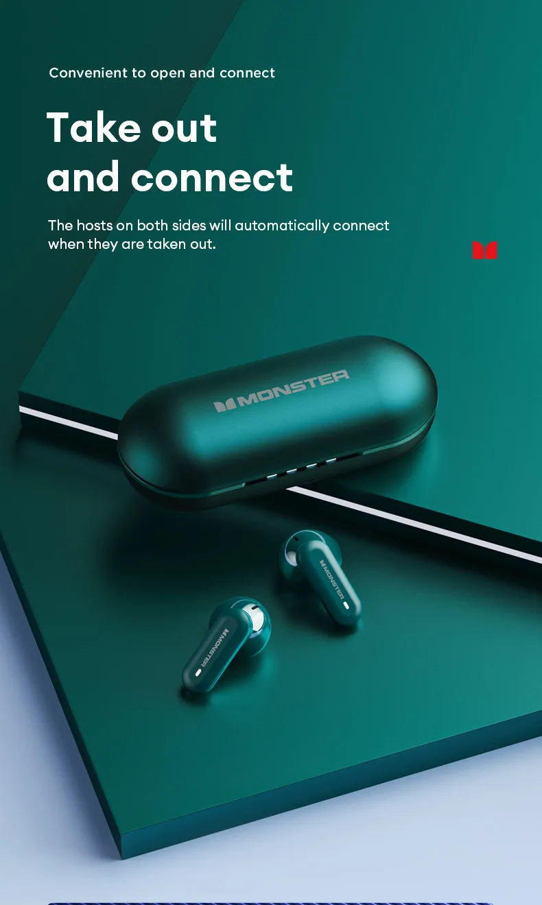 Monster Airmars XKT25 Sensitive Microphone Earbuds IPX5 HIFI Stereo Long Endurance Earphones Wireless Bluetooth V5.4 Headset Monster Airmars XKT25 Sensitive Microphone Earbuds IPX5 HIFI Stereo Long Endurance Earphones Wireless Bluetooth V5.4 Headset