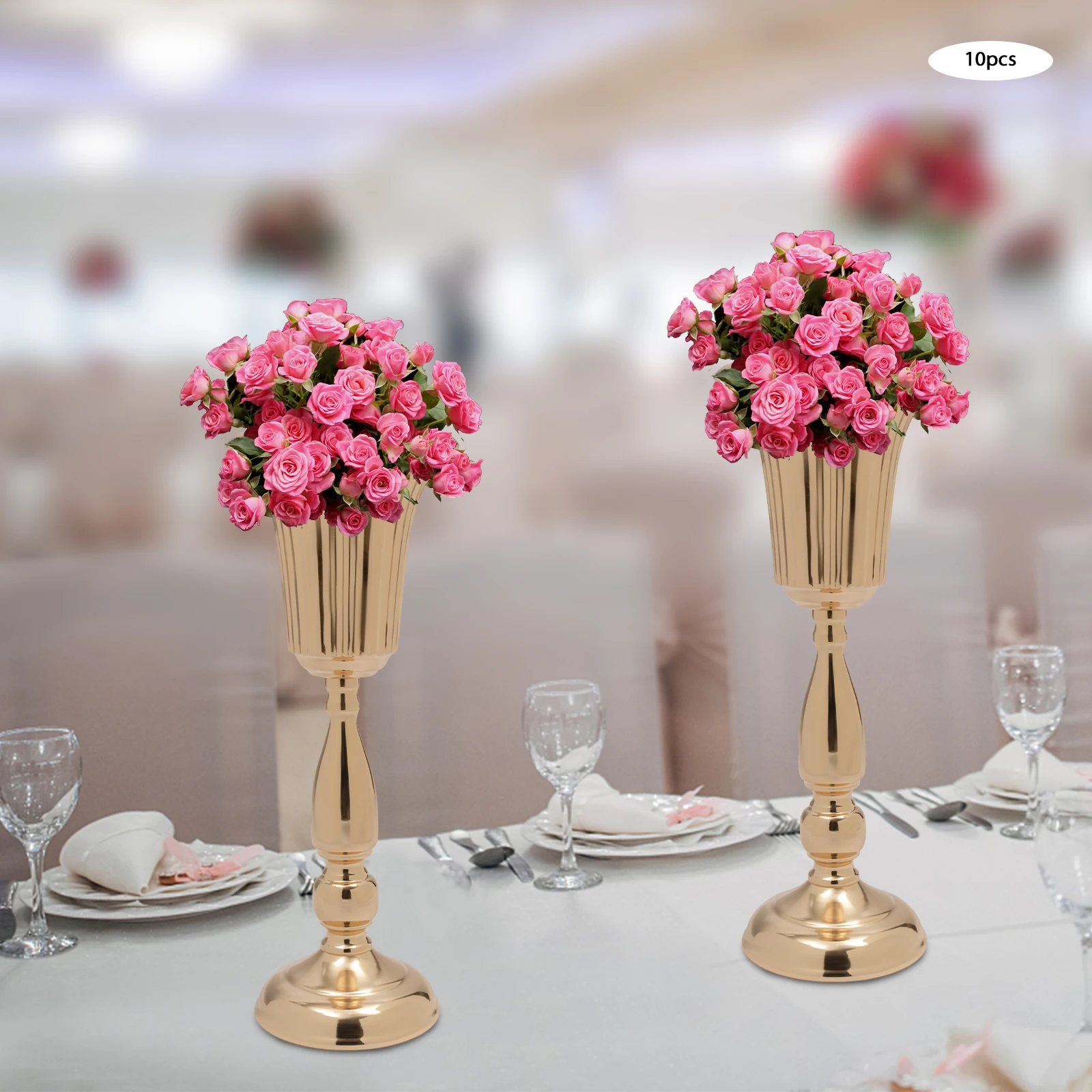 10pcs European Style Flower Vases Stand Centerpieces Tabletop Wedding Decor 39.8cm H
10pcs European Style Flower Vases Stand Centerpieces Tabletop Wedding Decor 39.8cm H