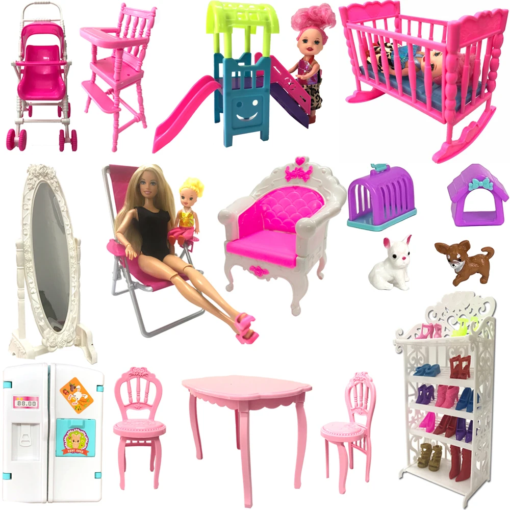 NK Official Mix Doll Furniture Pretend Play Toys Hangers Sofa Shoes Rack for Barbie Doll for Kelly Dollhouse Accessories JJ
NK Official Mix Doll Furniture Pretend Play Toys Hangers Sofa Shoes Rack for Barbie Doll for Kelly Dollhouse Accessories JJ