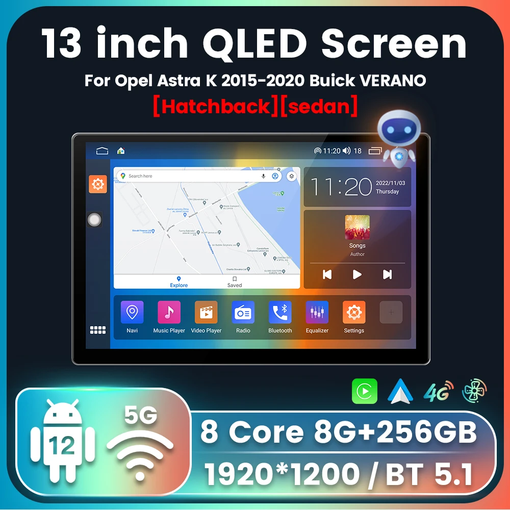 4G LTE Wireless Carplay Android Auto Car Radio Stereo For Opel Astra K 2015 - 2019 Android 12 GPS Navigation Autoradio DSP 2 DIN
4G LTE Wireless Carplay Android Auto Car Radio Stereo For Opel Astra K 2015 - 2019 Android 12 GPS Navigation Autoradio DSP 2 DIN