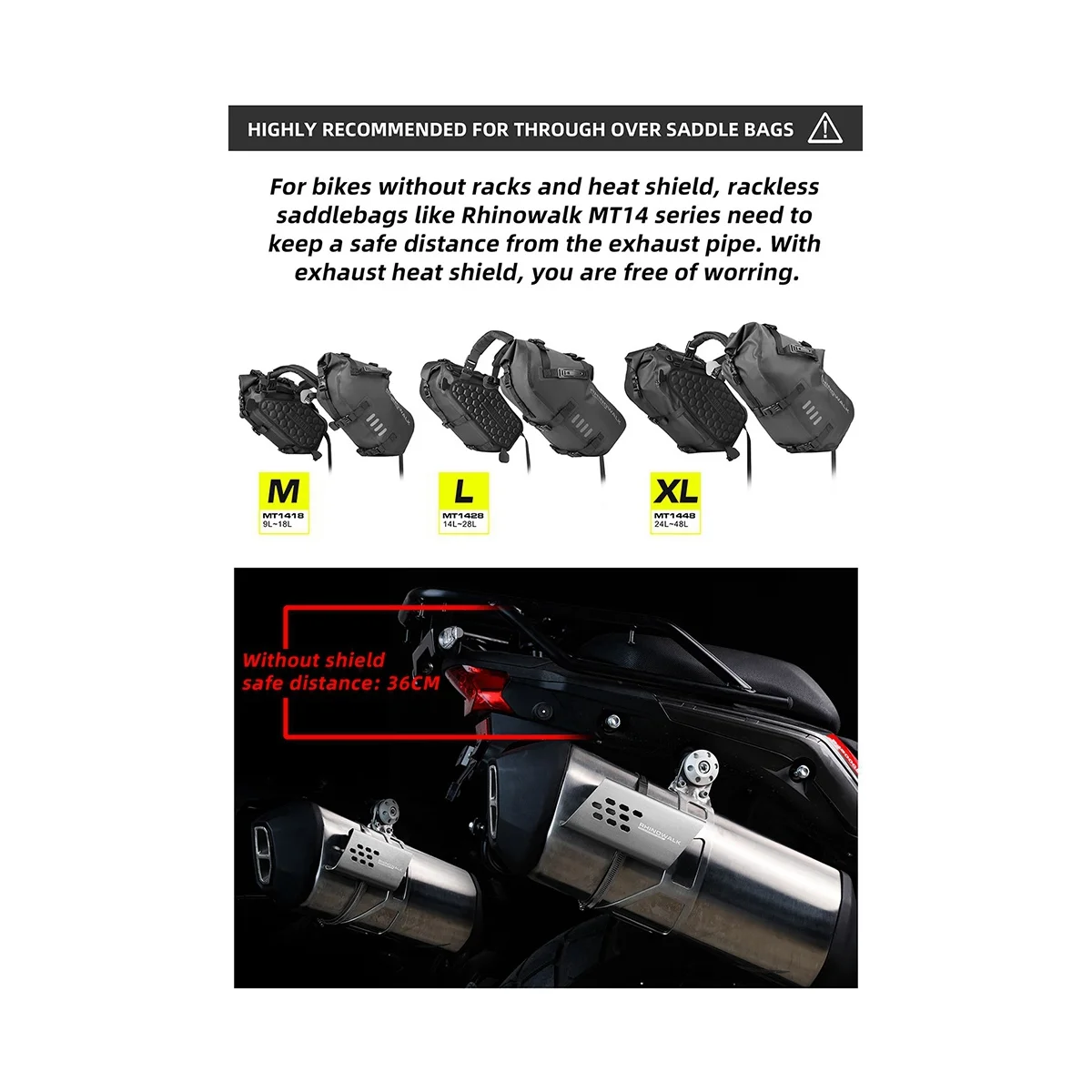 Rhinowalk Motorcycle Exhaust Pipe Protector Heat Shield Cover Universal Anti-Scalding Cover Accessories
Rhinowalk Motorcycle Exhaust Pipe Protector Heat Shield Cover Universal Anti-Scalding Cover Accessories