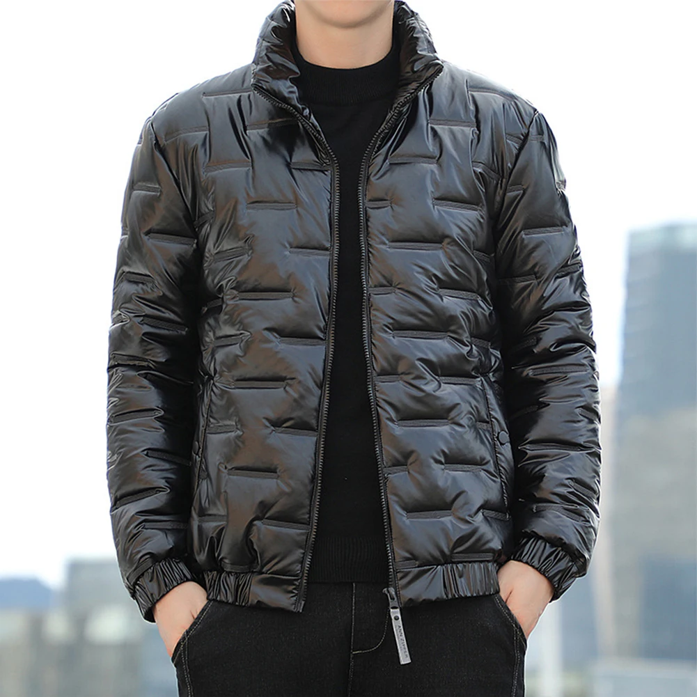 Mens Winter Thick Warm Long Sleeved Zip Up Shiny Wet Look Quilted Jacket Puffer Blazer Parka Coat Outwear Men's Korean Overcoat
Mens Winter Thick Warm Long Sleeved Zip Up Shiny Wet Look Quilted Jacket Puffer Blazer Parka Coat Outwear Men's Korean Overcoat