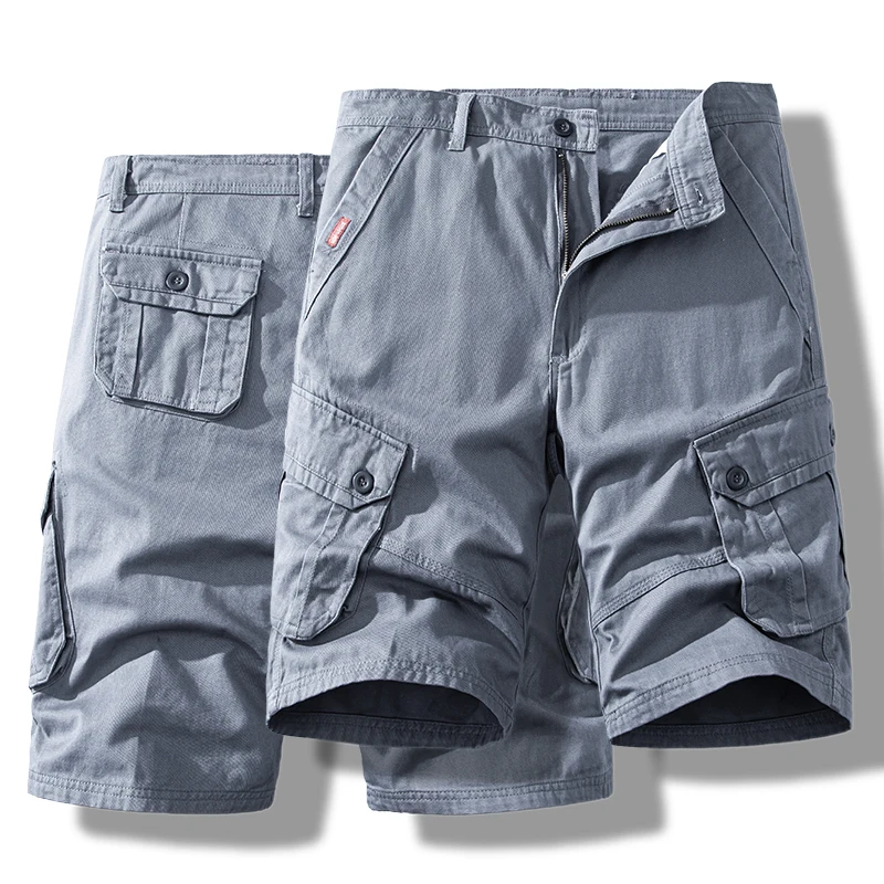 

Шорты мужские из хлопка и льна, классические повседневные приталенные штаны до колен, Дышащие Короткие брюки хаки в корейском и японском стиле, на лето