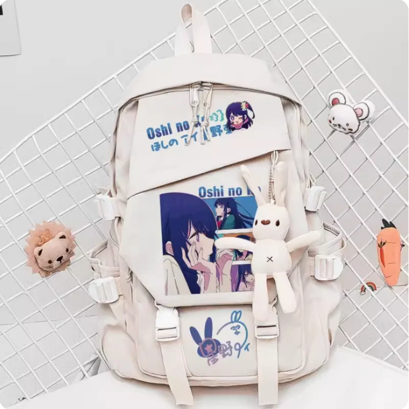 

OSHI NO KO Hoshino Ai Anime Big Capacity High School Backpack Travel Bag Boy Teenager Schoolbag