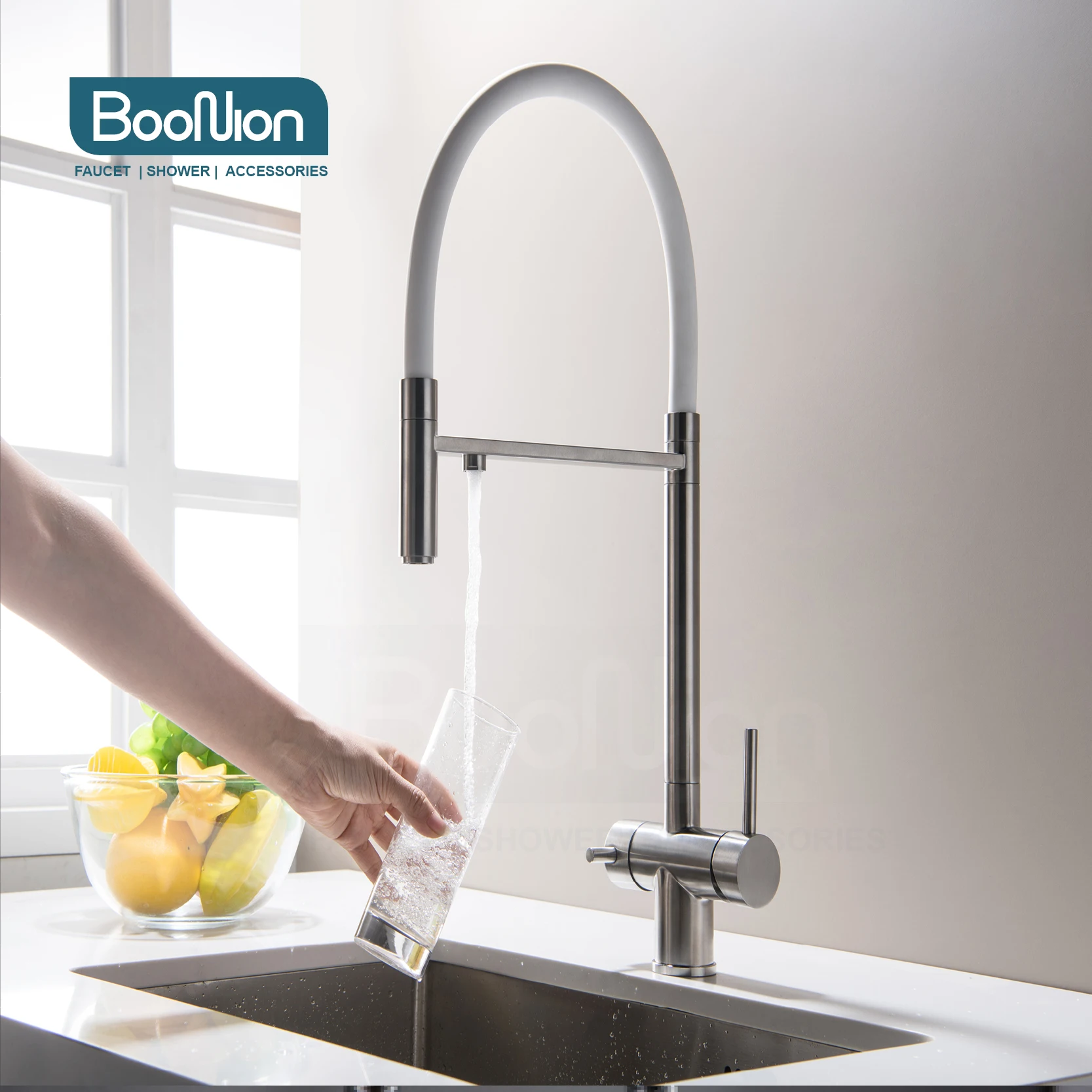 Boonion SUS304 Stainless steel kitchen faucet Hot and cold faucet Clean water Direct drinking faucet Pull Food kitchen faucet
Boonion SUS304 Stainless steel kitchen faucet Hot and cold faucet Clean water Direct drinking faucet Pull Food kitchen faucet