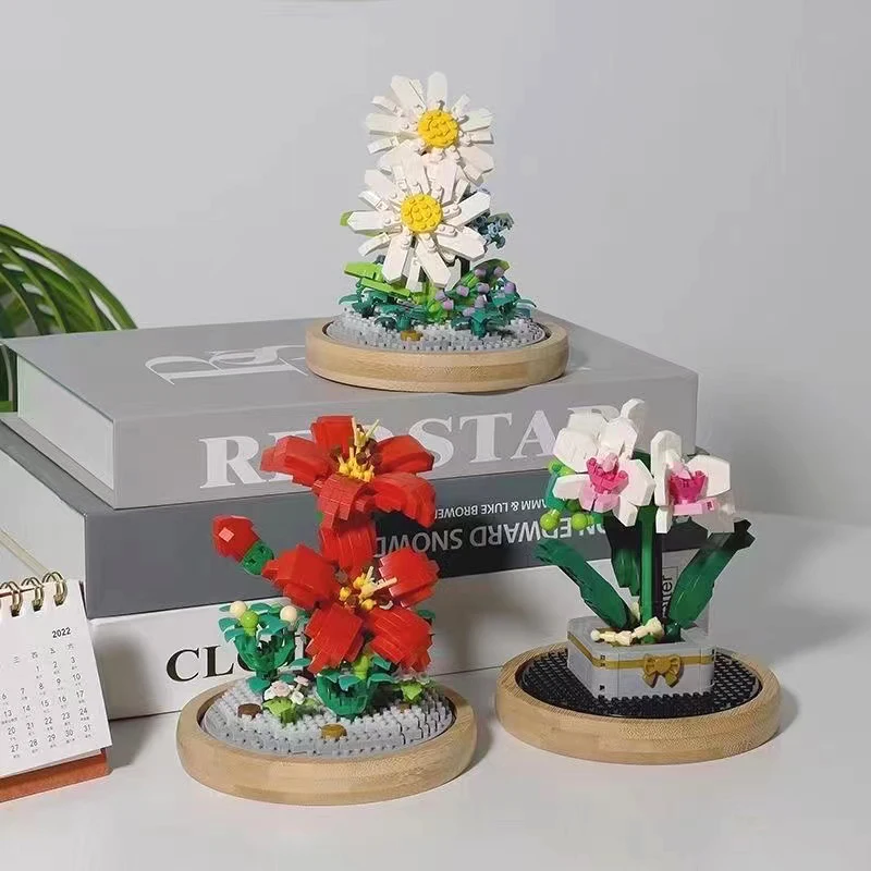 Creative Assembly Toy Gifts for Children Flower Buliding Block Simulation Potted Ornaments 3D Model Diamond Blocks Bricks
Creative Assembly Toy Gifts for Children Flower Buliding Block Simulation Potted Ornaments 3D Model Diamond Blocks Bricks
