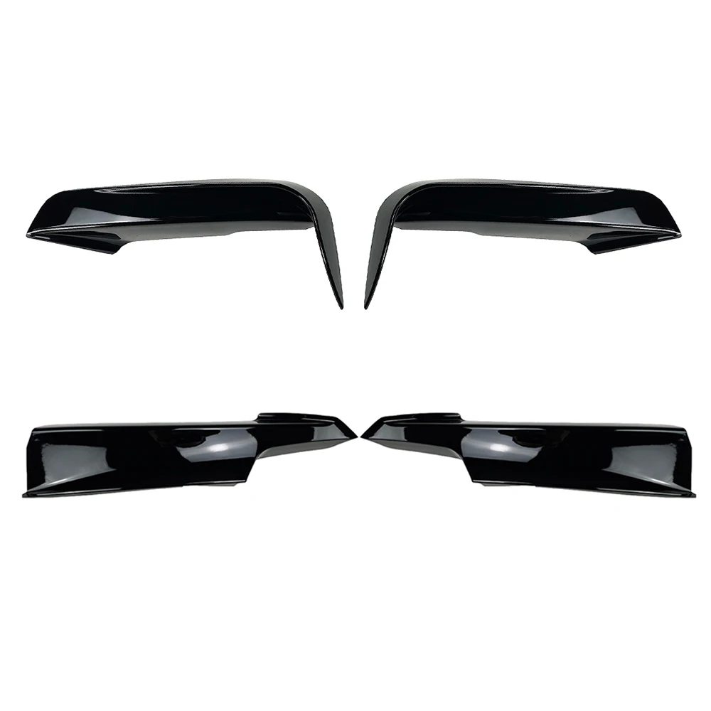 

4Pcs Car Front Bumper Splitter Spoiler Kit Fog Lamp Cover for -BMW F30 F35 M Pack 320I 325I 2013-2019 Bright Black