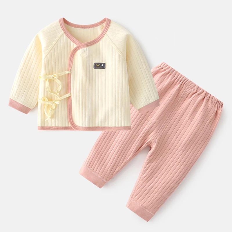 

2Piece Spring Fall Newborn Baby Girl Clothes 0 To 3 Months Casual Cute Soft Cotton Top+Pants Toddler Boys Clothing Set BC2227-1