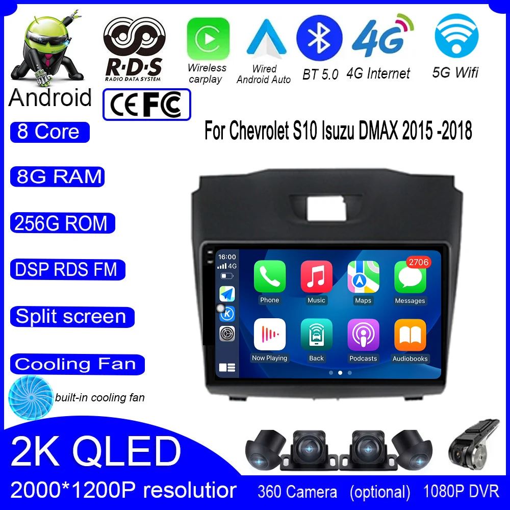 Android 13 для Chevrolet S10 Isuzu DMAX 2015 -2018 Автомобильный GPS Радио Аудио Видео Мультимедиа Carplay Навигация стерео экран 
Android 13 для Chevrolet S10 Isuzu DMAX 2015 -2018 Автомобильный GPS Радио Аудио Видео Мультимедиа Carplay Навигация стерео экран