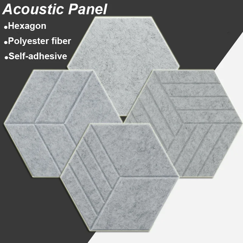 

10Pcs/lot Hexagon Acoustic Panel Insulation Soundproof Wall Panels Home Studio Decor Door/Bedroom Sound-Absorbing Accessories