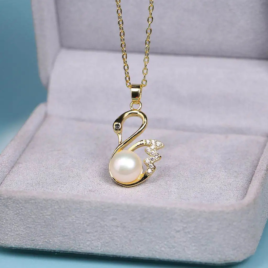 Luxury Fashion Freshwater Pearl Swan Banquet Party Jewelry Set for Women Charm Accessories Birthday Gift for Lover 4PCS/Set Luxury Fashion Freshwater Pearl Swan Banquet Party Jewelry Set for Women Charm Accessories Birthday Gift for Lover 4PCS/Set