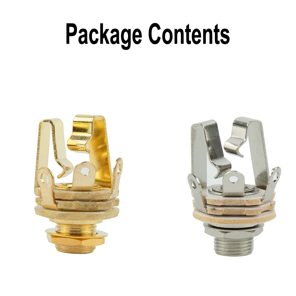 Electric Guitar Jacks 3 Pole Stereo Panel Mount Plug Sockets Connector 6.35mm Guitar Accessories For Electric Guitar
Electric Guitar Jacks 3 Pole Stereo Panel Mount Plug Sockets Connector 6.35mm Guitar Accessories For Electric Guitar