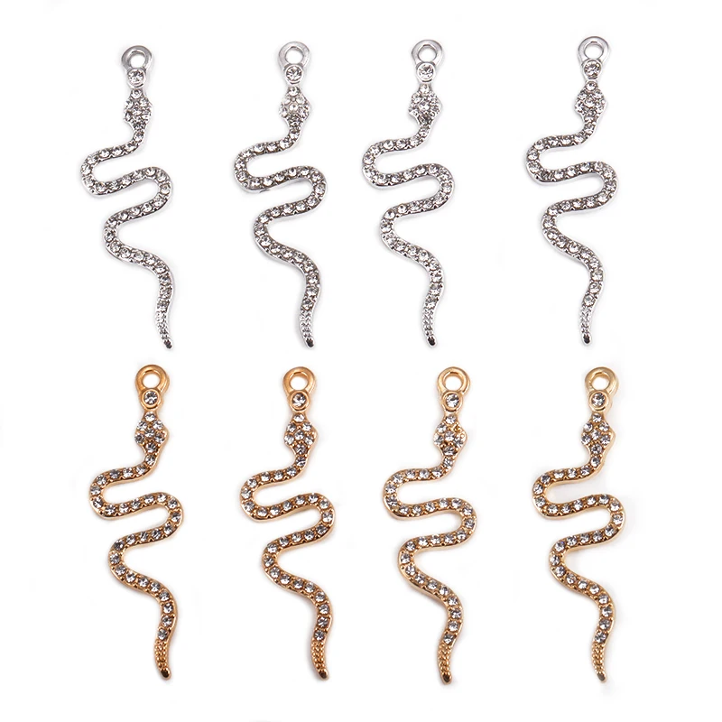 

5Pcs 42*12MM Alloy Snake Delicate Charm Animal Pendant Necklace Bracelet Earrings Jewelry Making Accessories for Friends Gifts