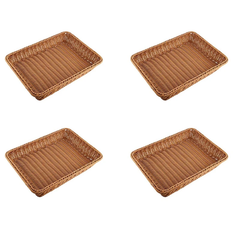 4X Plastic Rattan Basket, Bread Basket Bread Shop Supermarket Display Basket Woven Tabletop Food Fruit Brown
4X Plastic Rattan Basket, Bread Basket Bread Shop Supermarket Display Basket Woven Tabletop Food Fruit Brown