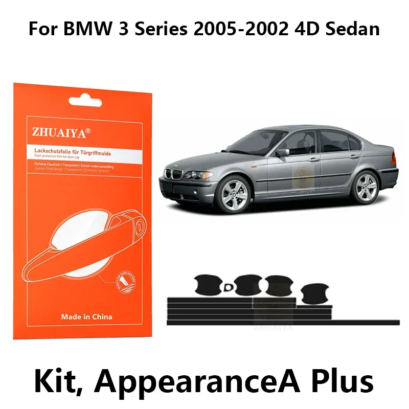 Защитная пленка ZHUAIYA для красок дверной ручки, ТПУ PPF для BMW 3 серии 2005-2002 4D Седан, автомобильные аксессуары
Защитная пленка ZHUAIYA для красок дверной ручки, ТПУ PPF для BMW 3 серии 2005-2002 4D Седан, автомобильные аксессуары