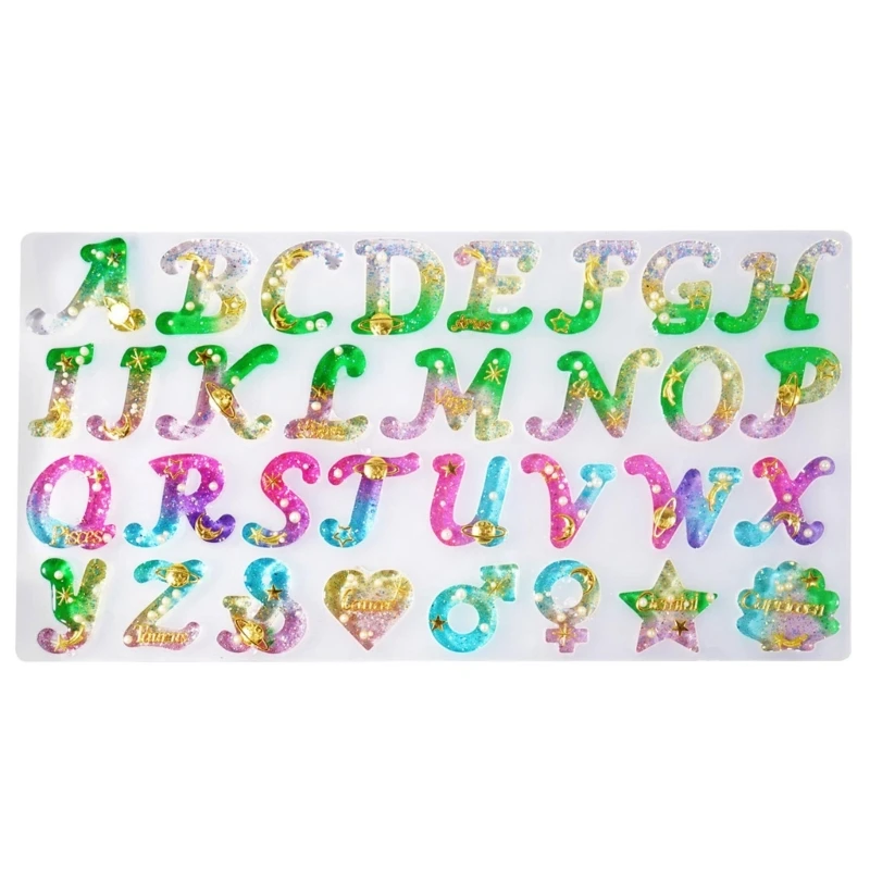 

3D Letters Symbol Silicone Mold Epoxy Resin Mold DIY Jewelry Pendant Tools Plaster Crafts Making Supplies Non-stick