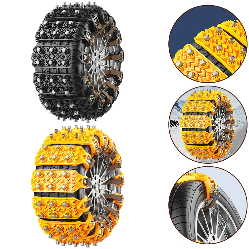 1pc Universal Car Winter Tire Wheels Anti Skid Snow Chains Black/ Yellow TPU+quenched Steel Nails Anti-Slip Tool Wear Parts
1pc Universal Car Winter Tire Wheels Anti Skid Snow Chains Black/ Yellow TPU+quenched Steel Nails Anti-Slip Tool Wear Parts