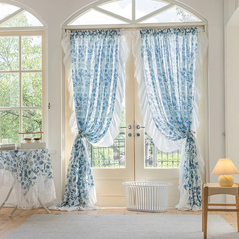 French print light-transmitting impermeable bedroom living room fabric curtains light luxury wood ear edge
French print light-transmitting impermeable bedroom living room fabric curtains light luxury wood ear edge