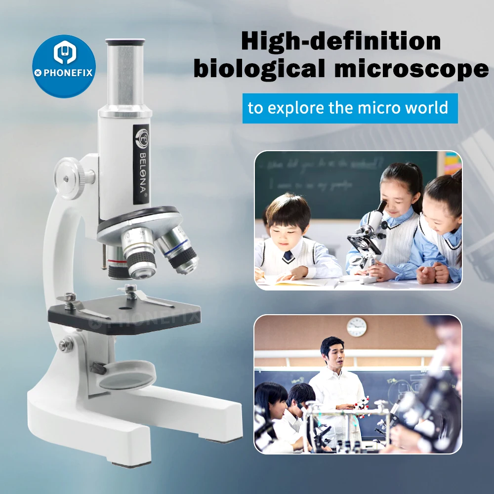 40X-640X Metal Monocular Compound Microscope High-definition Biological Microscopio with H10X H16X Eyepiece 4X 10X 40X Objective
40X-640X Metal Monocular Compound Microscope High-definition Biological Microscopio with H10X H16X Eyepiece 4X 10X 40X Objective