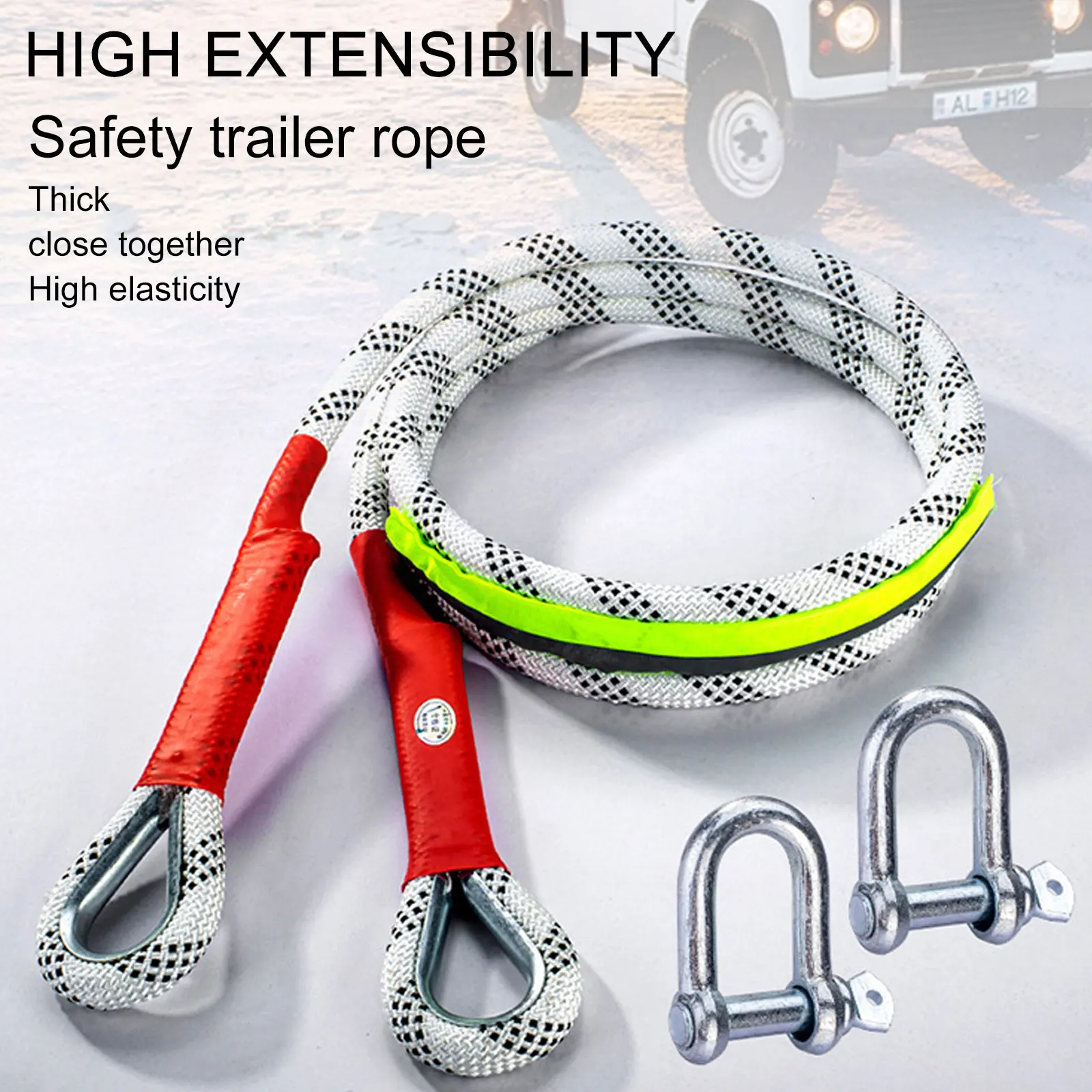 10 Ton 3 Meter Car Tow Rope Cable Towing Pull Rope Strap Snatch Car Trailer Traction Cable Off-road Strap Hooks Truck Winch
10 Ton 3 Meter Car Tow Rope Cable Towing Pull Rope Strap Snatch Car Trailer Traction Cable Off-road Strap Hooks Truck Winch