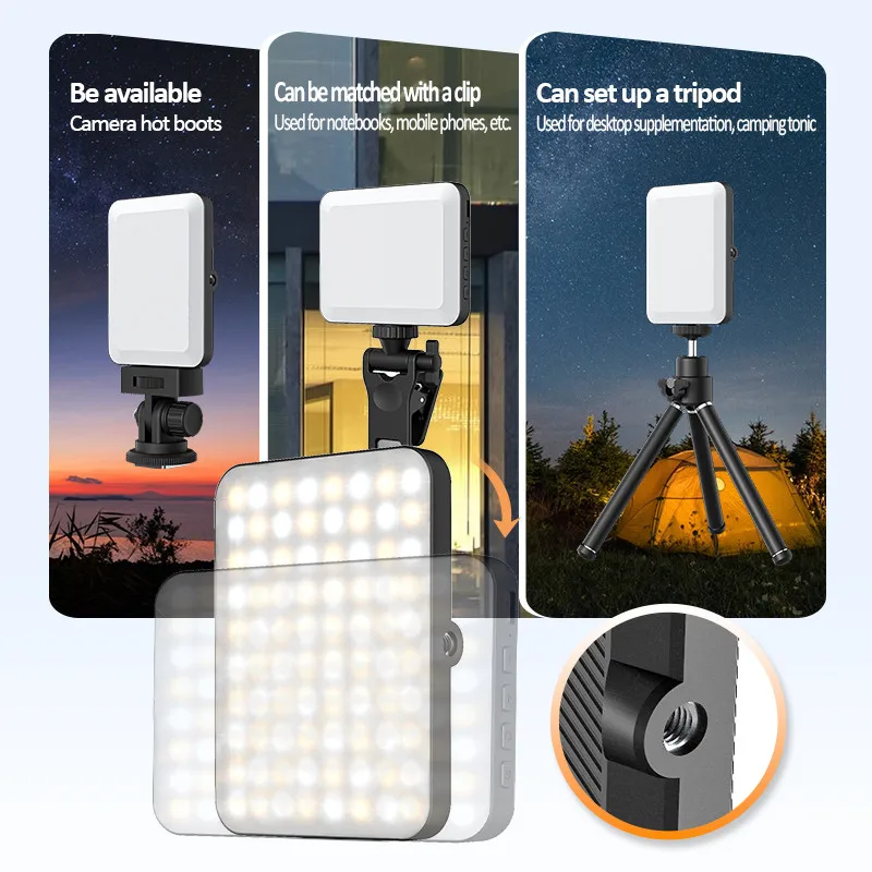 Led Mobile Phone Computer Fill-In Light Adjustable Portable Led Lamp Rechargeable Clip Fill Video Light for Live Selfie Meeting
Led Mobile Phone Computer Fill-In Light Adjustable Portable Led Lamp Rechargeable Clip Fill Video Light for Live Selfie Meeting