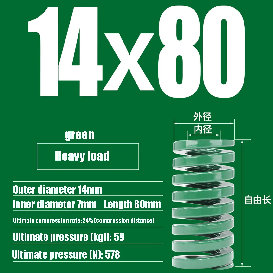 

1 шт. зеленая (сверхпрочная) форма из пружинной стали, внешний диаметр 14 мм, внутренний диаметр 7 мм, длина 20-100 мм