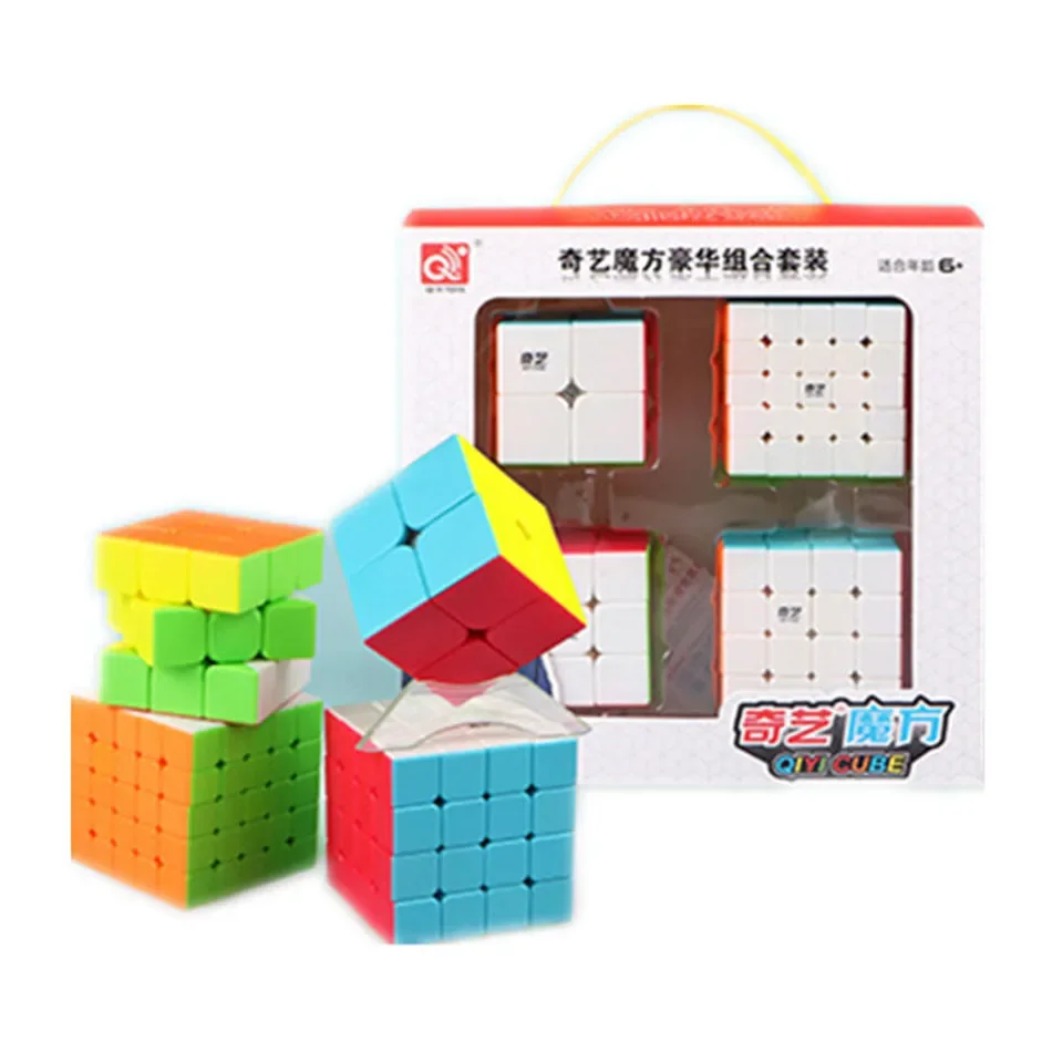 Qiyi XMD Speed Cube Set of 4 Pcs Magic Cube Include 2x2 3x3 4x4 5x5 Stickeless Cube for Brain Training Children's Education Toys
Qiyi XMD Speed Cube Set of 4 Pcs Magic Cube Include 2x2 3x3 4x4 5x5 Stickeless Cube for Brain Training Children's Education Toys
