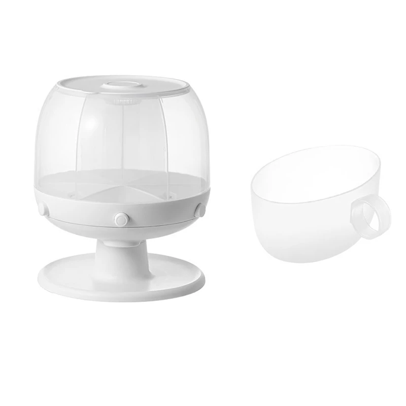 New 6-Grid Moisture-Proof Rice Dispenser Clear Sealed Cereal Dispenser 360 Rotating Miscellaneous Grain Storage Jar
New 6-Grid Moisture-Proof Rice Dispenser Clear Sealed Cereal Dispenser 360 Rotating Miscellaneous Grain Storage Jar