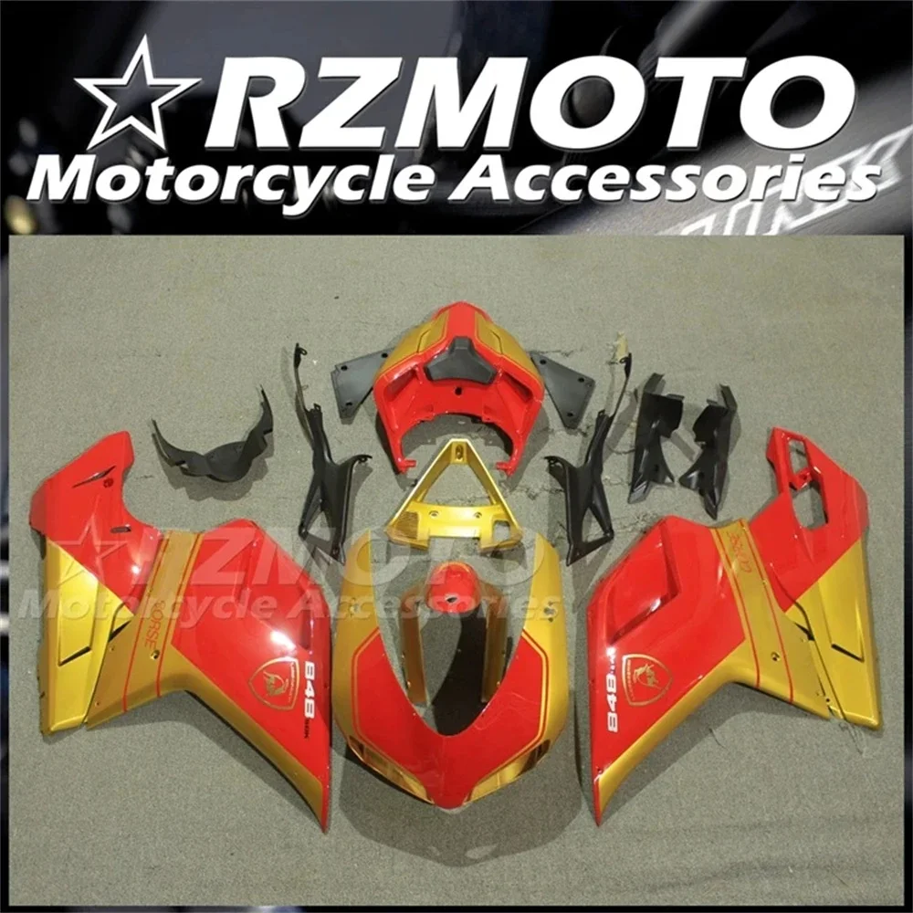 

Injection Mold New ABS Fairings Kit Fit for Ducati 848 1098 1198 Evo 2007 2008 2009 2010 2011 2012 Bodywork Set Red Golden