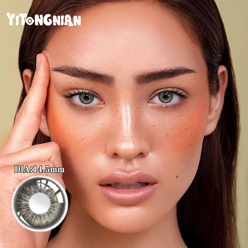 

YI TONG NIAN цветные контактные линзы с большим диаметром 14,0-14,5 ММ, несколько цветов красивых контактных линз
