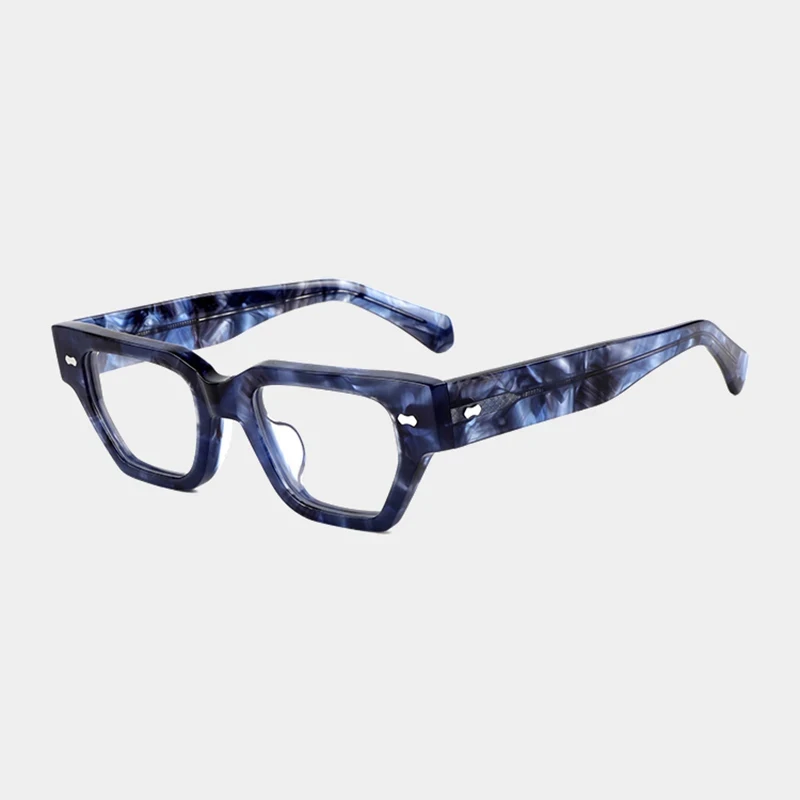 

New Retro Men Handmade Acetate Fiber Irregular Glasses Frame Optical Eyeglass Myopia Reading Women Fashion Personalized GLASSES