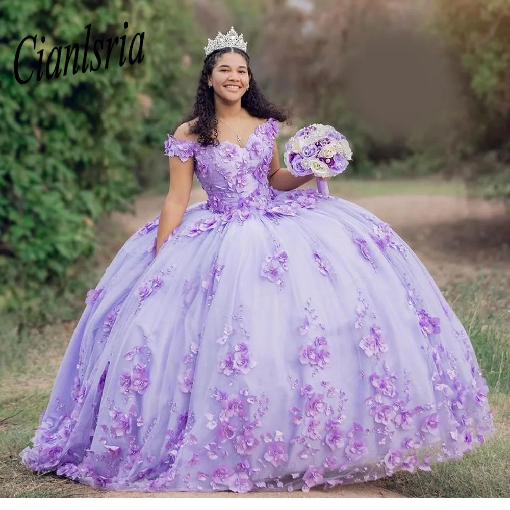 

2022 Purple Quinceanera Dresses Sweetheart Applique Ball Gown Girls Pageant Gowns Vestidos De 15 Años