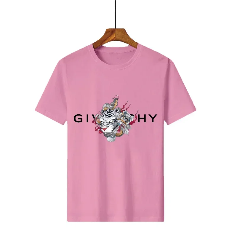 2024 100% Cotton Luxury Brand Letter Printing T-shirt Black Summer Short Sleeve Tee Men's/Women's Fashion Round Neck Top Tshirt 2024 100% Cotton Luxury Brand Letter Printing T-shirt Black Summer Short Sleeve Tee Men's/Women's Fashion Round Neck Top Tshirt